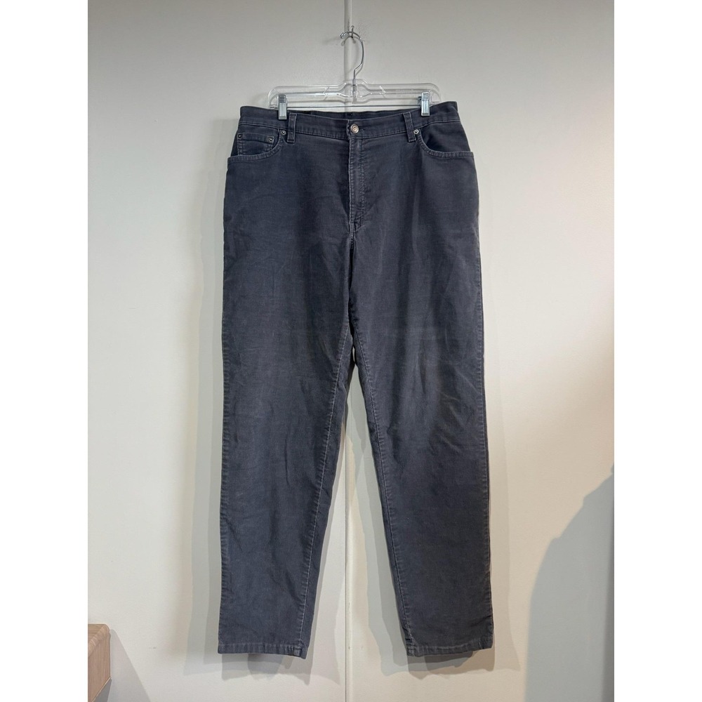Vintage Levis 550 Pants Womens 34 Gray Corduroy Relaxed Fit Tapered USA 90s